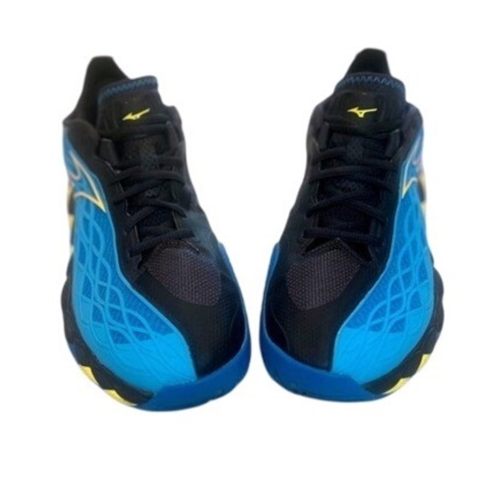 Mizuno Wave Lightning Z7 Volleyball Shoes Men Blue Yellow Size 9.5
